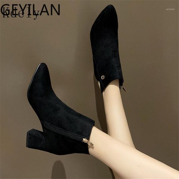 boots women's ankle zipper mid square heels platform for ladies buckle footwear shoes solid mujer1, Black
boots women's ankle zipper mid square heels platform for ladies buckle footwear shoes solid mujer1, Black