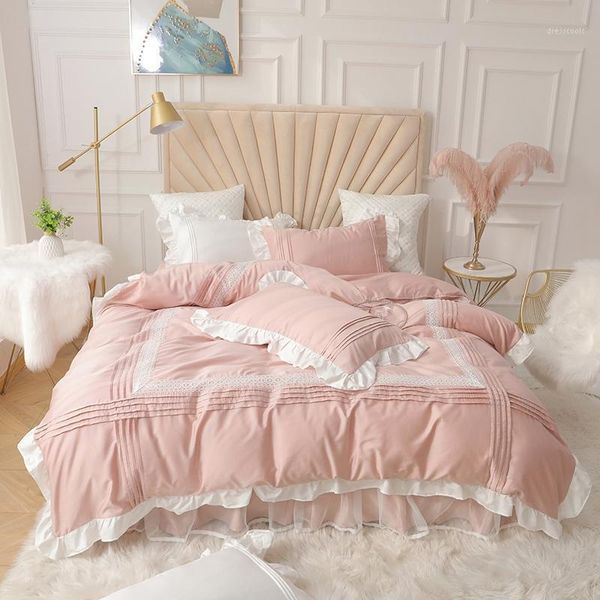 luxury princess style 100% cotton bedding set ruffles duvet cover bedskirt pillowcases 4pcs for girls bed set1
luxury princess style 100% cotton bedding set ruffles duvet cover bedskirt pillowcases 4pcs for girls bed set1