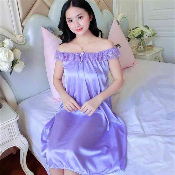 summer women nightgown brides wedding lace ice silk nightdress loose large size simulation silk nightgown home service, Black;red
summer women nightgown brides wedding lace ice silk nightdress loose large size simulation silk nightgown home service, Black;red