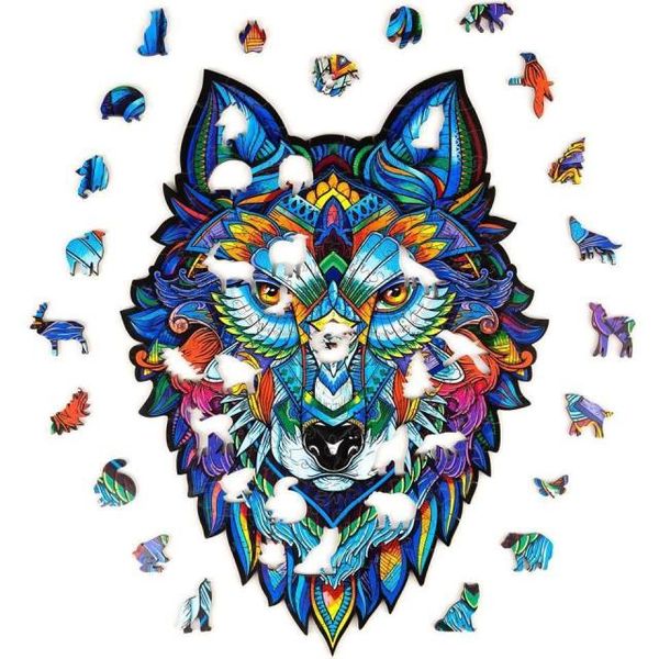 wooden puzzle jigsaw, gift for adults and kids, unique shape jigsaw pieces majestic wolf, 21cmx 29.7 cm, 184 pieces, medium
wooden puzzle jigsaw, gift for adults and kids, unique shape jigsaw pieces majestic wolf, 21cmx 29.7 cm, 184 pieces, medium