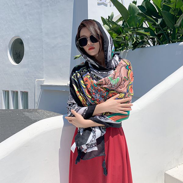 summer cotton hemp national style tourism silk scarf sunscreen scarf big shawl women beach towel shawl klwe, Black;purple
summer cotton hemp national style tourism silk scarf sunscreen scarf big shawl women beach towel shawl klwe, Black;purple