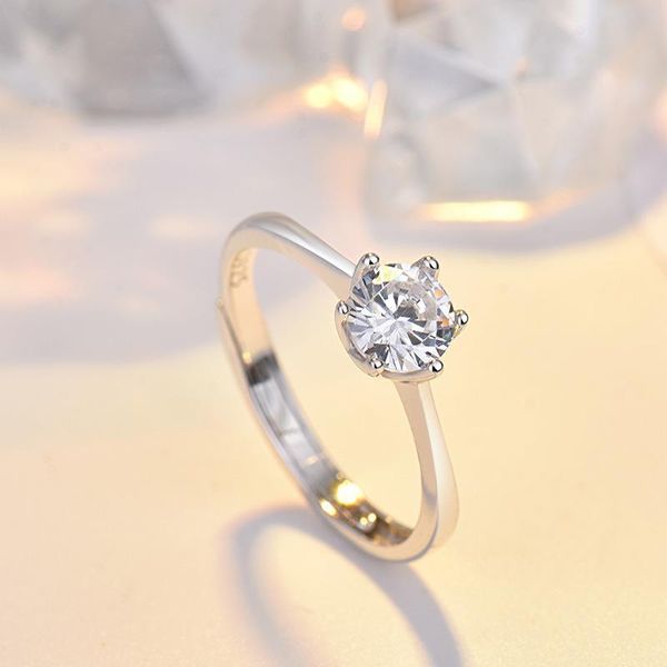 sterling silver ring female european and american simple zircon simulation 1 carat diamond ring proposal ring wedding jewelry, Slivery;golden
sterling silver ring female european and american simple zircon simulation 1 carat diamond ring proposal ring wedding jewelry, Slivery;golden