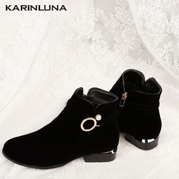 boots karin brand fashion women shoes buckle straps round toe square thick heels zipper autumn short plush ankle boots1, Black
boots karin brand fashion women shoes buckle straps round toe square thick heels zipper autumn short plush ankle boots1, Black