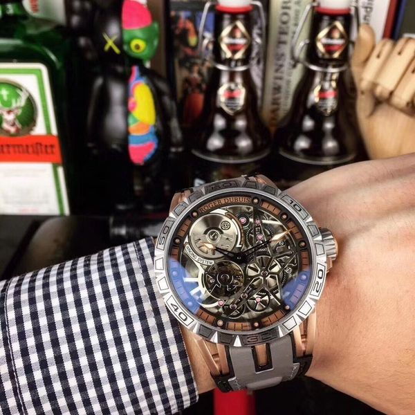 roge dubu rodrigby new marquis king geneva titanium automatic mechanical men's watch, Slivery;brown
roge dubu rodrigby new marquis king geneva titanium automatic mechanical men's watch, Slivery;brown