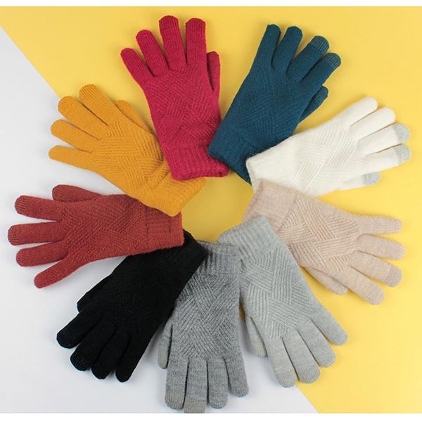 women' cashmere wool knitted gloves winter warm thick touch screen gloves non-slip solid mittens for mobile phone tablet pad #m, Blue;gray
women' cashmere wool knitted gloves winter warm thick touch screen gloves non-slip solid mittens for mobile phone tablet pad #m, Blue;gray