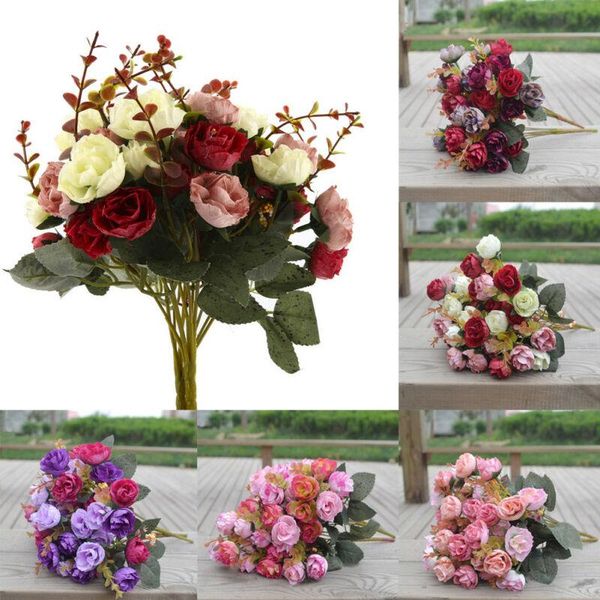 2 pcs 21head artificial bouquet fake vintage european peony silk flower fake leaf home wedding decor decoration indoor
2 pcs 21head artificial bouquet fake vintage european peony silk flower fake leaf home wedding decor decoration indoor
