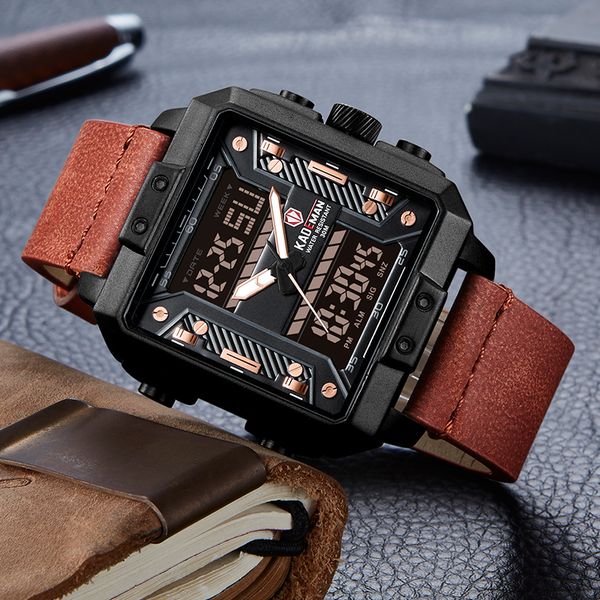 new fashion sports watches kademan men quartz analog led digital clock man military waterproof watch relogio masculino k6153, Slivery;brown
new fashion sports watches kademan men quartz analog led digital clock man military waterproof watch relogio masculino k6153, Slivery;brown