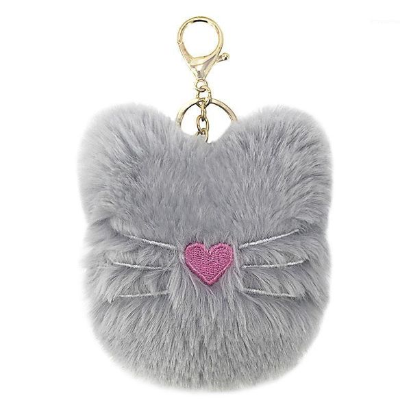 new plush kitten key chain pendant artificial wool lady bag car key hang accessories creative gift1, Silver
new plush kitten key chain pendant artificial wool lady bag car key hang accessories creative gift1, Silver