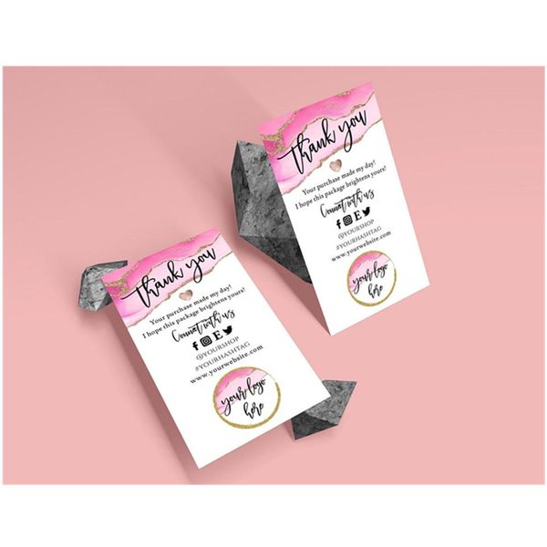 small business thank you insert card add your logo thank you for your order custom packaging card bbydea
small business thank you insert card add your logo thank you for your order custom packaging card bbydea