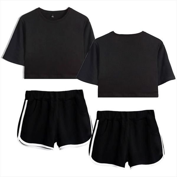 2021 womens suit leisure sports home set two piece set crop custom pattern tshirts women tees clothing, Gray
2021 womens suit leisure sports home set two piece set crop custom pattern tshirts women tees clothing, Gray