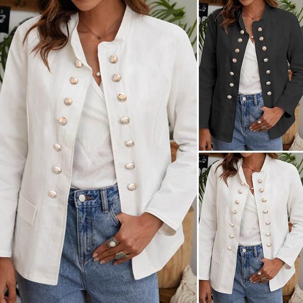female blazer coats women elegant office blazers 2021 fashion long sleeve buttons solid coats formal jackets outerwear 5xl, Black;brown
female blazer coats women elegant office blazers 2021 fashion long sleeve buttons solid coats formal jackets outerwear 5xl, Black;brown