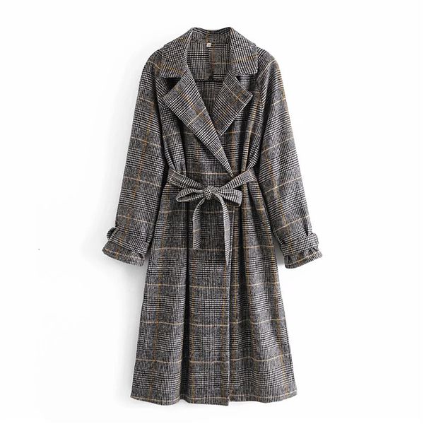 2021 new grey plaid winter coat women belt double breasted long sleeve vintage ladies coats elegant overcoat woman 3uz7, Black
2021 new grey plaid winter coat women belt double breasted long sleeve vintage ladies coats elegant overcoat woman 3uz7, Black