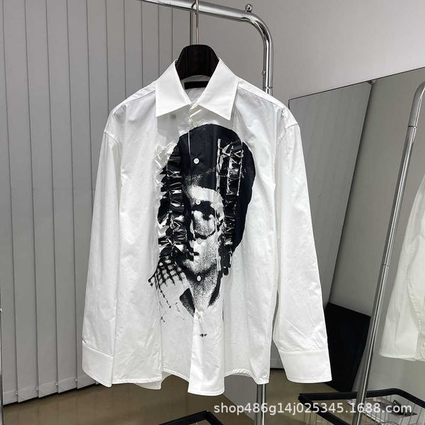 men's casual shirts raf printed long sleeve portrait graffiti french lotus border silhouette casual white men's and women's s, White;black
men's casual shirts raf printed long sleeve portrait graffiti french lotus border silhouette casual white men's and women's s, White;black