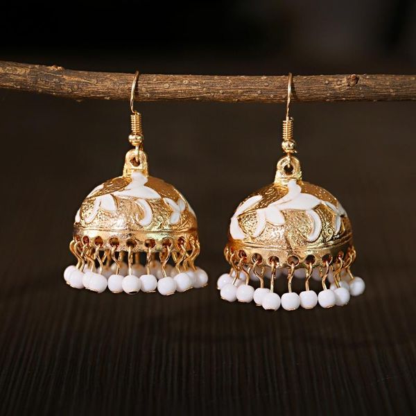 dangle & chandelier gypsy jewelry white beads tassel jhumka earrings for women pendiente bohemian ethnic flower leaf shape bells, Silver
dangle & chandelier gypsy jewelry white beads tassel jhumka earrings for women pendiente bohemian ethnic flower leaf shape bells, Silver