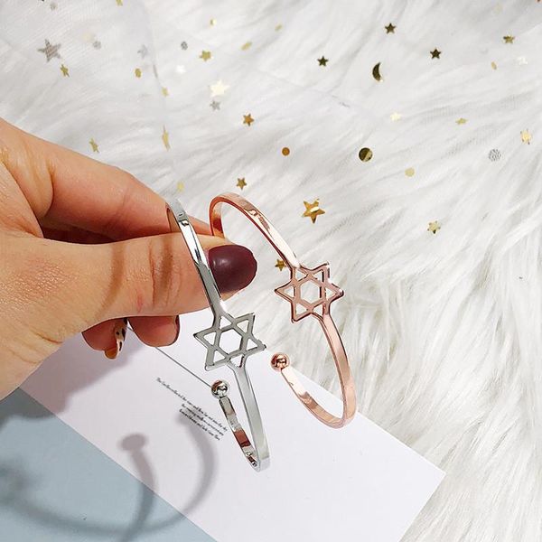 ins fashion hollow open bracelet six-pointed star accessories female wild temperament popular bracelets, Black
ins fashion hollow open bracelet six-pointed star accessories female wild temperament popular bracelets, Black
