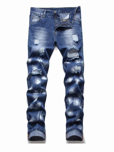 men bleach wash ripped jeans a5s3#, Blue
men bleach wash ripped jeans a5s3#, Blue