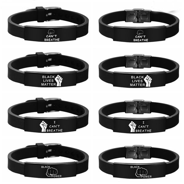 2020 i can 't breathe bracelet silicone black stainless steel breathe opp bag fighting fighting free
2020 i can 't breathe bracelet silicone black stainless steel breathe opp bag fighting fighting free