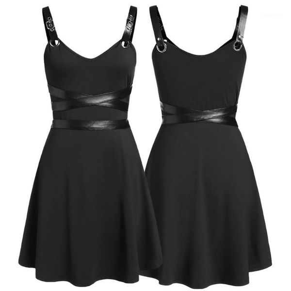 casual dresses black gothic dress 2021 summer women plus size cool solid bandage irregular hem sleeveless camisole off shoulder mini #lr21, Black;gray
casual dresses black gothic dress 2021 summer women plus size cool solid bandage irregular hem sleeveless camisole off shoulder mini #lr21, Black;gray
