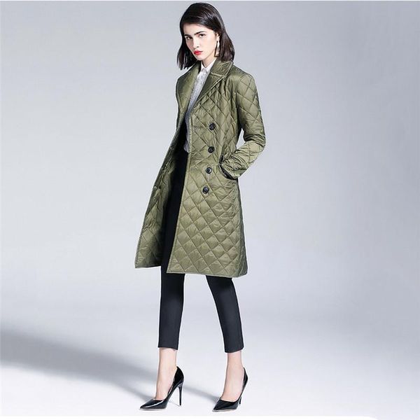women's down & parkas 2021 women jacket full sleeve double-breasted parka thin adjustable waist elegant lady outwear cotton coa, Black
women's down & parkas 2021 women jacket full sleeve double-breasted parka thin adjustable waist elegant lady outwear cotton coa, Black