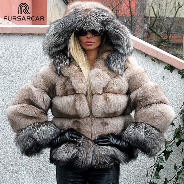 fursarcar women real blue silver fox fur coats with hood patchwork female winter jacket for lady genuine natural fur hoodie 201214, Black
fursarcar women real blue silver fox fur coats with hood patchwork female winter jacket for lady genuine natural fur hoodie 201214, Black