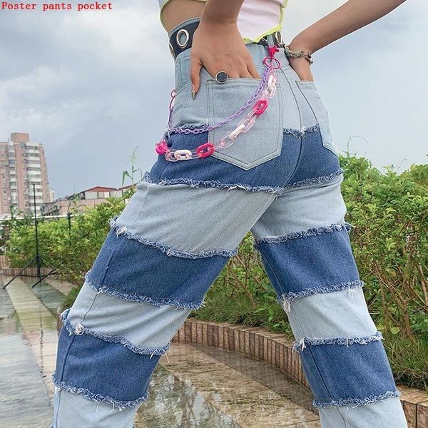 street fashion contrast color patchwork jeans for women high waist stretchy wide legs straight pants pantalones vaqueros mujer1, Blue
street fashion contrast color patchwork jeans for women high waist stretchy wide legs straight pants pantalones vaqueros mujer1, Blue