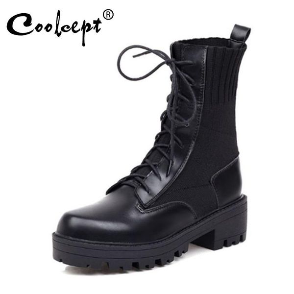 Coolcept Women Ankle Boots Platform Square Heel Cross Strap Casual Short Boots Round Toe Winter Warm Shoes Woman Size 34-43, Black
Coolcept Women Ankle Boots Platform Square Heel Cross Strap Casual Short Boots Round Toe Winter Warm Shoes Woman Size 34-43, Black