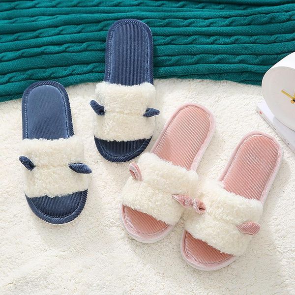 slippers women warm fluffy cotton indoor cute cat ear ladies open toe casual slides cartoon couple winter soft comfortable shoes, Black
slippers women warm fluffy cotton indoor cute cat ear ladies open toe casual slides cartoon couple winter soft comfortable shoes, Black