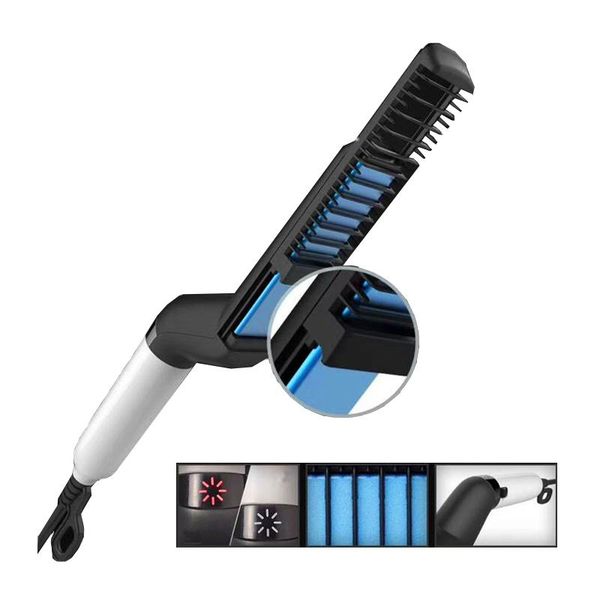 hair brushes 1pcs multifunctional electric comb brush beard straightener straightening moustache curler styling tools, Silver
hair brushes 1pcs multifunctional electric comb brush beard straightener straightening moustache curler styling tools, Silver