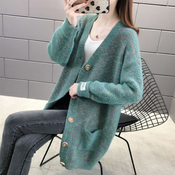 2021 new women autumn winter warm knitwear cardigans jacket female korean long sleeve knitted sweater coat mujer y438 9wdh, White;black
2021 new women autumn winter warm knitwear cardigans jacket female korean long sleeve knitted sweater coat mujer y438 9wdh, White;black