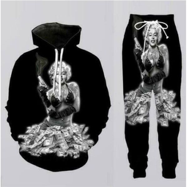 2021 new men/womens marilyn monroe funny 3d print fashion tracksuits crewneck hip hop sweatshirt and pants + hoodies xk021, Gray
2021 new men/womens marilyn monroe funny 3d print fashion tracksuits crewneck hip hop sweatshirt and pants + hoodies xk021, Gray