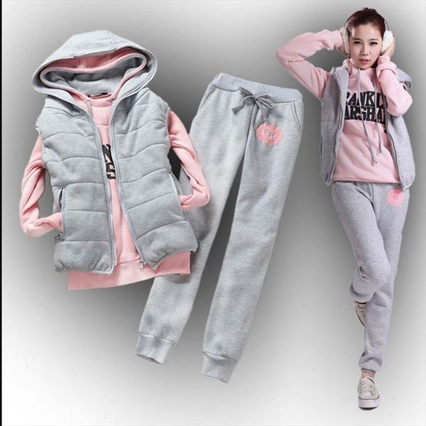 autumn winter women fleece thick warm 3 piece set 3xl plus size hoodies vest coat long pants casual three piece tracksuit set, Gray
autumn winter women fleece thick warm 3 piece set 3xl plus size hoodies vest coat long pants casual three piece tracksuit set, Gray