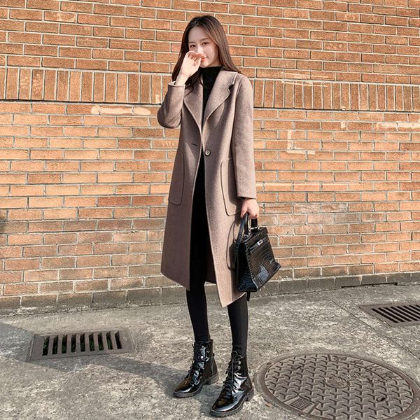 off season tweed women's middle long women korean autumn winter coats woman wool 2020 new popular loose woollen, Black
off season tweed women's middle long women korean autumn winter coats woman wool 2020 new popular loose woollen, Black