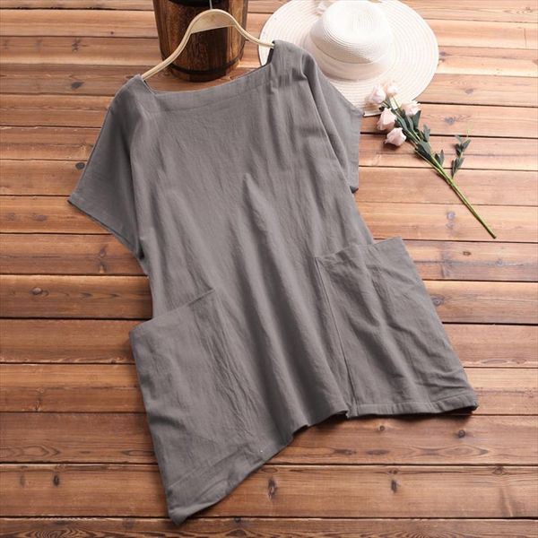 plus size tunic zanzea 2020 women linen blouse vintage short sleeve shirts female pockets baggy chemise summer work blusas, White
plus size tunic zanzea 2020 women linen blouse vintage short sleeve shirts female pockets baggy chemise summer work blusas, White