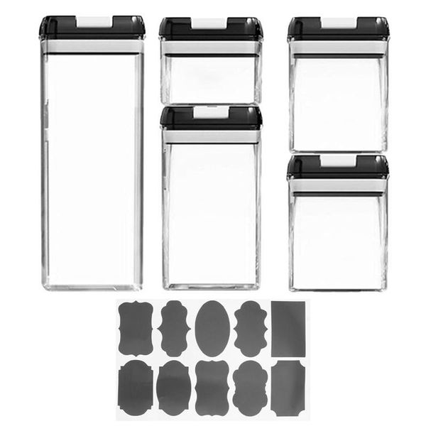 storage bottles & jars 5pcs kitchen sealed container plastic preservation canister jar transparent moisture-proof tank
storage bottles & jars 5pcs kitchen sealed container plastic preservation canister jar transparent moisture-proof tank