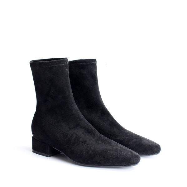 2021 new spring women's shoes longer size strain herd female boots lining pig skin vuyi, Black
2021 new spring women's shoes longer size strain herd female boots lining pig skin vuyi, Black