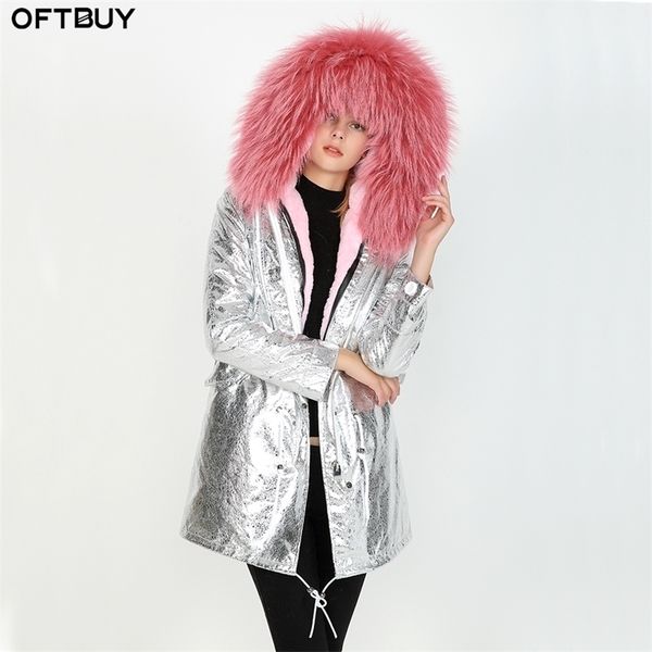 oftbuy new parka silver pu coat real fur coat winter jacket women natural raccoon fur collar warm thick parkas detachable 201028, Black
oftbuy new parka silver pu coat real fur coat winter jacket women natural raccoon fur collar warm thick parkas detachable 201028, Black