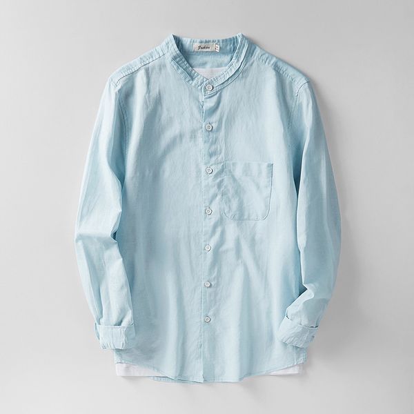 2021 new color flax long male shirt henley collar man shirts fine adjustment chinese autumn lyel cotton 19fm, White;black
2021 new color flax long male shirt henley collar man shirts fine adjustment chinese autumn lyel cotton 19fm, White;black