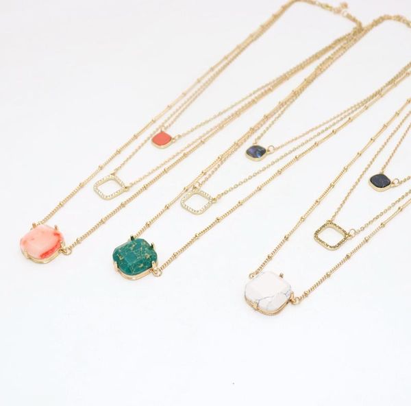 pendant necklaces arrival three layer square white marble beads small abalone necklace for women fashion jewelry wholesale, Silver
pendant necklaces arrival three layer square white marble beads small abalone necklace for women fashion jewelry wholesale, Silver