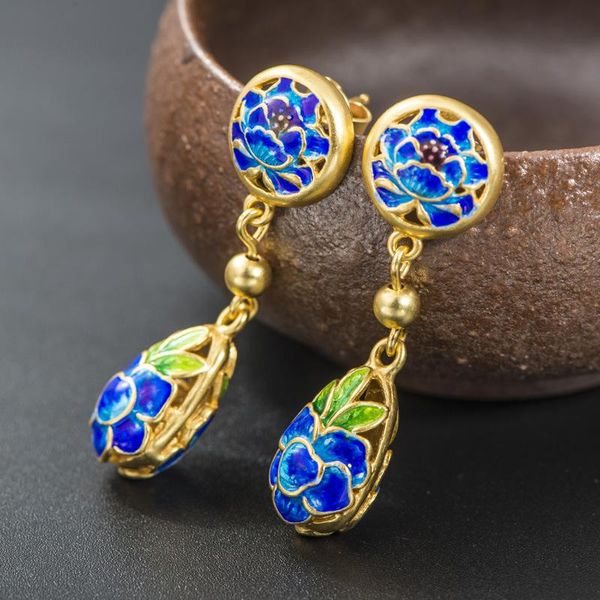 925 Sterling Silver Drop Earrings Lotus enamel roasted blue earrings for Women Party Gift Luxury
925 Sterling Silver Drop Earrings Lotus enamel roasted blue earrings for Women Party Gift Luxury