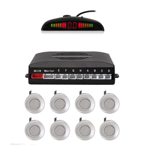 car rear view cameras& parking sensors reverse radar system with 8 distance detection + led display sound warning (silver color)
car rear view cameras& parking sensors reverse radar system with 8 distance detection + led display sound warning (silver color)
