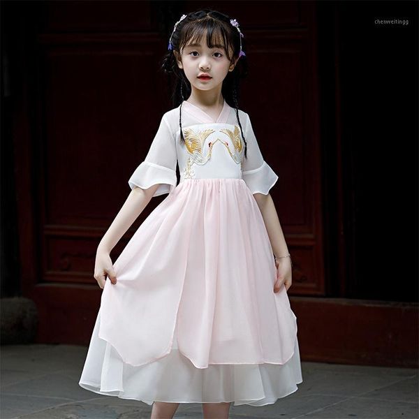 embroidery summer girl costume girl improved skirt new costume super fairy chinese style fairy princess dress1, Red
embroidery summer girl costume girl improved skirt new costume super fairy chinese style fairy princess dress1, Red