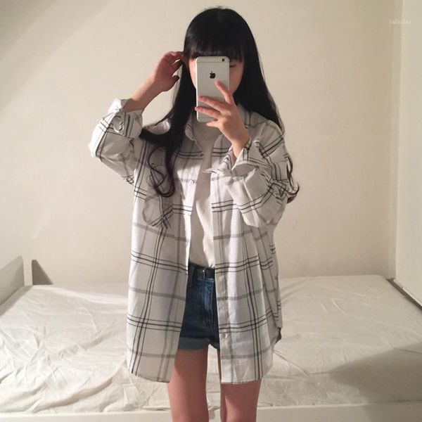 2020 women's japan kawaii ulzzang plaid lattice cardigan student shirts female korean tunic punk harajuku clothing for women1, White
2020 women's japan kawaii ulzzang plaid lattice cardigan student shirts female korean tunic punk harajuku clothing for women1, White