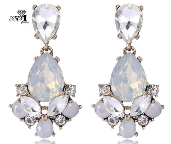 yayi gray white glass gray rhinestone dangle crystal earring women's fashion ancient gold color gem earrings for women 1149, Silver
yayi gray white glass gray rhinestone dangle crystal earring women's fashion ancient gold color gem earrings for women 1149, Silver
