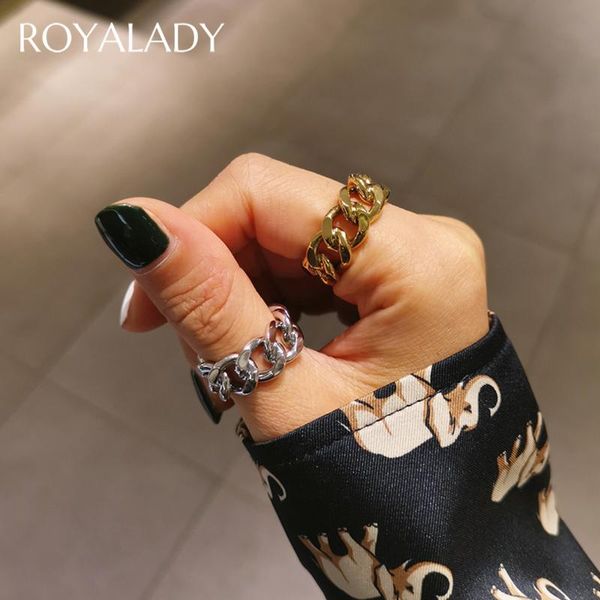 cluster rings chic gold silver color chunky chain link twisted geometric for women vintage gothic open 2021 trendy accessory, Golden;silver
cluster rings chic gold silver color chunky chain link twisted geometric for women vintage gothic open 2021 trendy accessory, Golden;silver