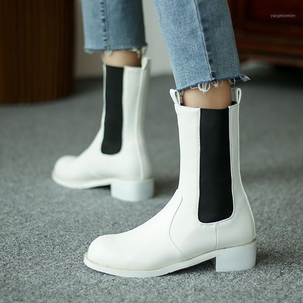 2021 new fall leather women ankle boots thick heel slip on shoes round toe warm boots women fashion party footwear size 32-431, Black
2021 new fall leather women ankle boots thick heel slip on shoes round toe warm boots women fashion party footwear size 32-431, Black