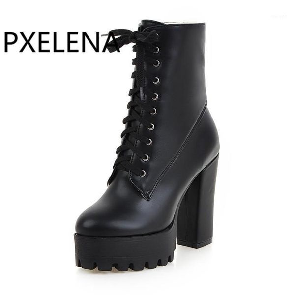 pxelena vintage chunky block high heels thick platform motorcycle boots ladies shoes lace up punk rock gothic boots women1, Black
pxelena vintage chunky block high heels thick platform motorcycle boots ladies shoes lace up punk rock gothic boots women1, Black