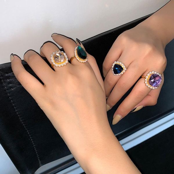 cluster rings mengjiqiao korean fashion design luxury waterdrop crystal for women girls elegant pearl mid finger knuckle jewelry, Golden;silver
cluster rings mengjiqiao korean fashion design luxury waterdrop crystal for women girls elegant pearl mid finger knuckle jewelry, Golden;silver