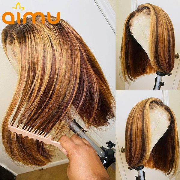 hd transparent highlight 4 27 short bob 13x6 lace front wig deep part ombre honey blonde colored human hair remy wig pre plucked, Black;brown
hd transparent highlight 4 27 short bob 13x6 lace front wig deep part ombre honey blonde colored human hair remy wig pre plucked, Black;brown
