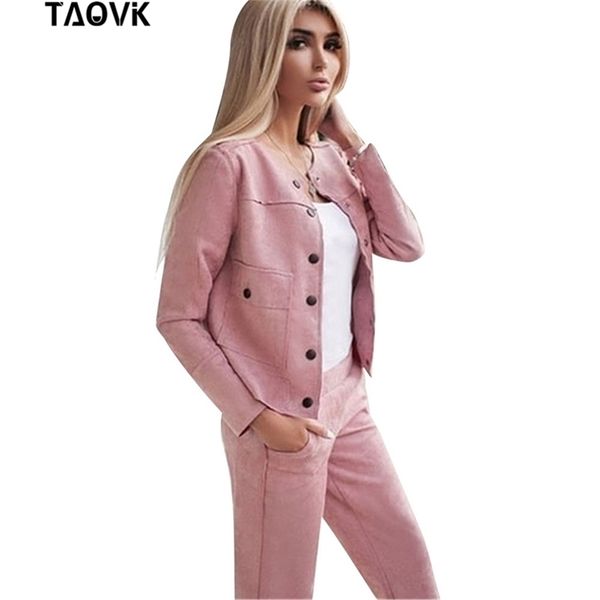 taovk women tracksuit single-breasted collarless jacket + pants two piece set female streetwear suits y201128, White
taovk women tracksuit single-breasted collarless jacket + pants two piece set female streetwear suits y201128, White