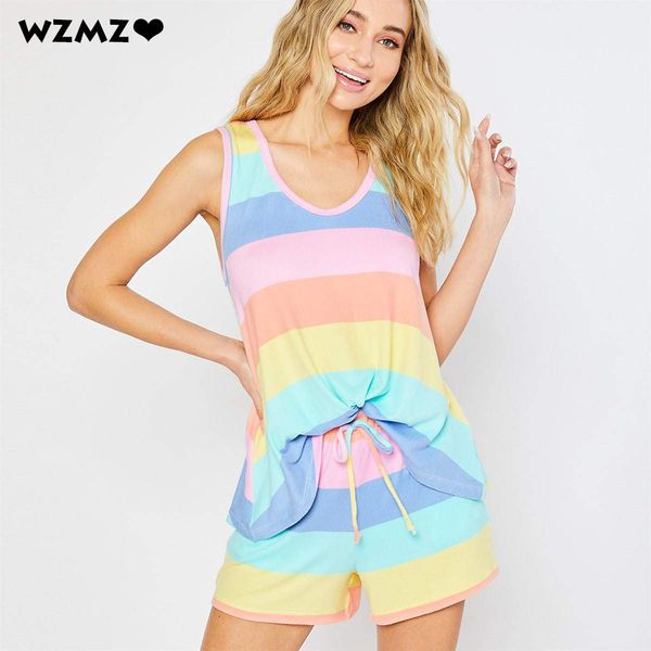 5xl summer striped pajama sets for women round neck sleeveless sleepwear girls lingerie two piece set cover belly beachwear t200701, Black;red
5xl summer striped pajama sets for women round neck sleeveless sleepwear girls lingerie two piece set cover belly beachwear t200701, Black;red